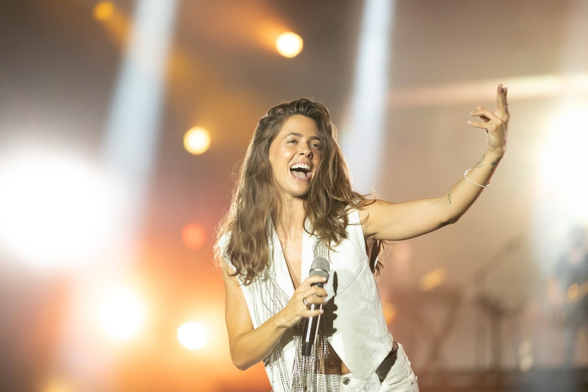 Aspach Schlagersaengerin Vanessa Mai bei ihrem Auftritt im Rahmen des 16. Heimspiel Konzert von Andrea Berg beim Konzert am 15.07.2023 in Aspach *** Aspach pop singer Vanessa Mai during her performanc ...