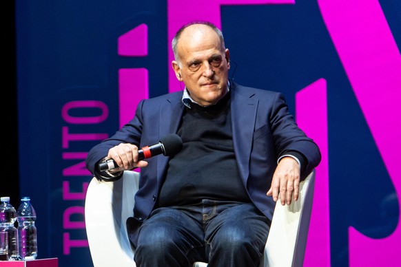 Javier Tebas, president of Liga Nacional de FÃºtbol Profesional (La Liga), attends at Festival dello Sport at Teatro Strehler in Milan, Italy, on October 11 2020 (Photo by Mairo Cinquetti/NurPhoto)