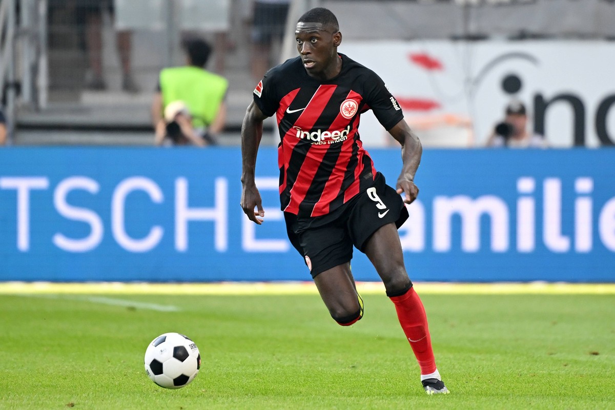 Frankfurt, Deutsche Bank Park, 20.08.23, GER, Herren, 1.Bundesliga, Saison 2023-2024, Eintracht Frankfurt - SV Darmstadt 98 Bild: Randal KOLO MUANI Frankfurt Only for editorial use DFL regulations pro ...