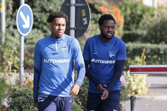 Deutschland, Berlin, Sportpark, GER, 1.FBL, Hertha BSC, Saison 2022/23, Training, Foto: Jean-Paul Botius, Deyovaisio Zeefuik *** Germany, Berlin, Sportpark, GER, 1 FBL, Hertha BSC, season 2022 23, tra ...