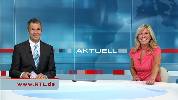 RTL-Anchorman Peter Klöppel (l.) und seine Kollegin Ulrike von der Groeben.