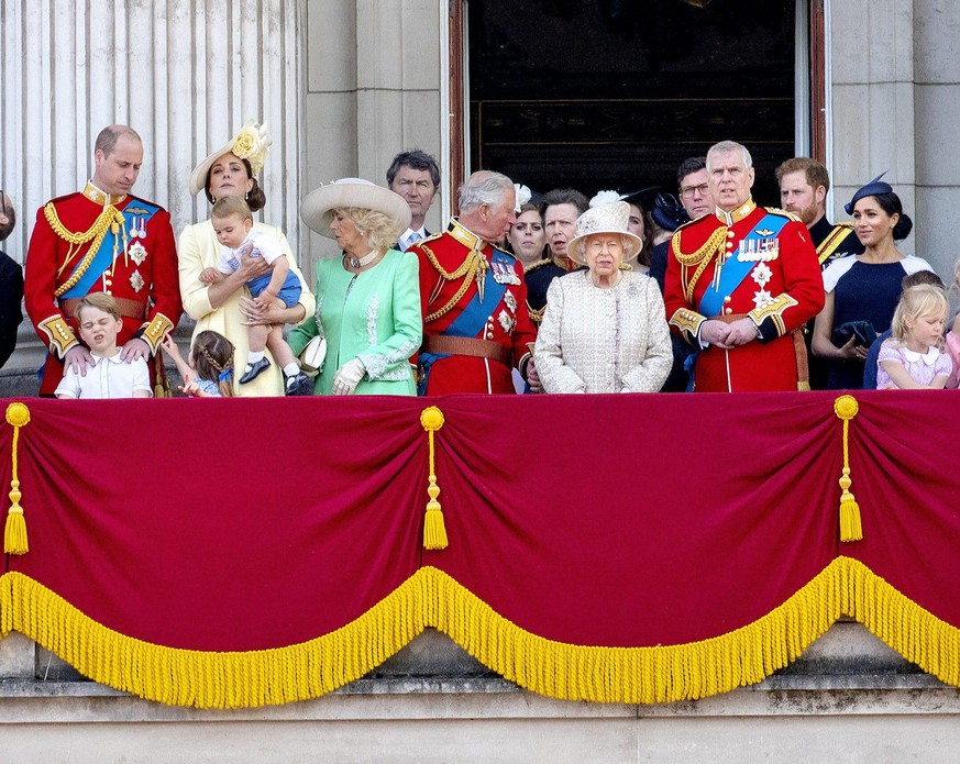 Queen Elizabeth II Prince William, Princess Kate, Prince George, Princess Charlotte and Prince Louis Prince Charles and Camilla, Duchess of Cornwall Prince Harry and Meghan, Duchess of Sussex Prince A ...