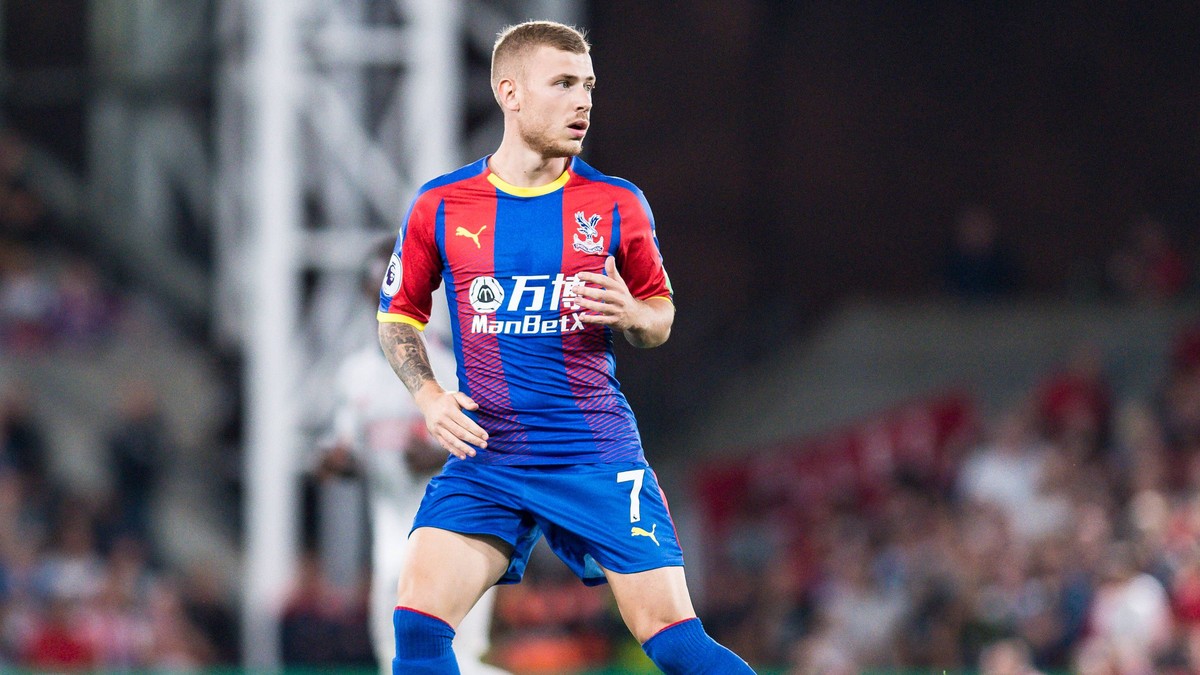 LONDON, ENGLAND - AUGUST 20: Max Mayer (7) of Crystal Palace during the Premier League match between Crystal Palace and Liverpool FC at Selhurst Park on August 20, 2018 in London, United Kingdom. MB M ...