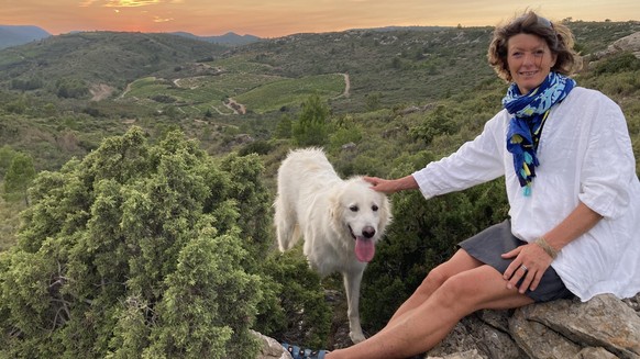 Rolinka ging 's ochtends wandelen met haar honden.