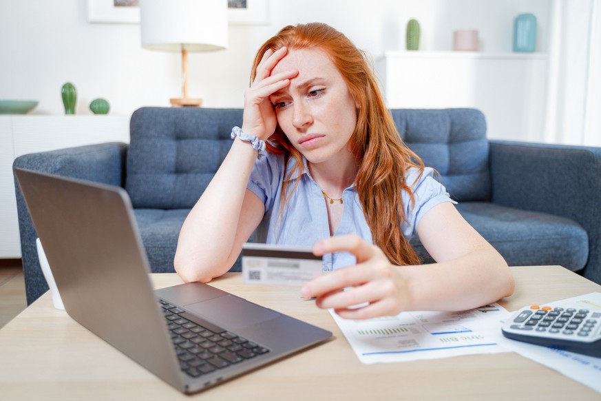 One woman worried about credit card expenses and budget