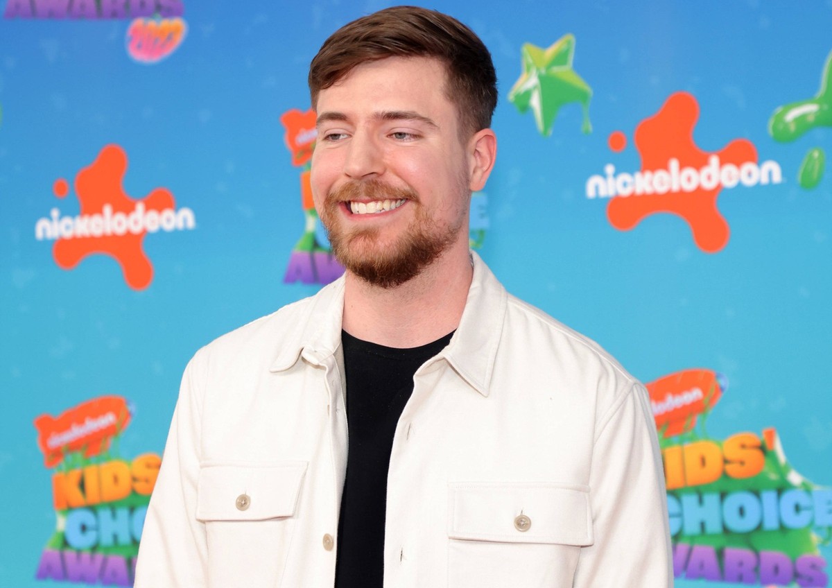 Mr. Beast attends the 37th annual Nickelodeon Kids Choice Awards at the Microsoft Theater in Los Angeles on Saturday, March 4, 2023. PUBLICATIONxINxGERxSUIxAUTxHUNxONLY LAP20230304187 GREGxGRUDT