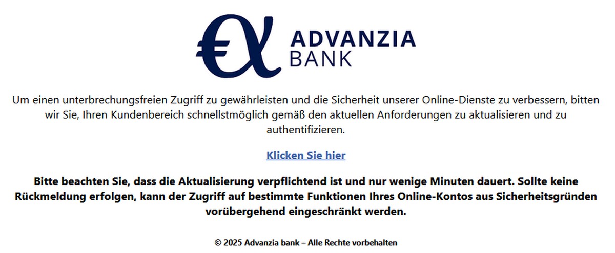 Diese E-Mail verschicken die Betrüger:innen.