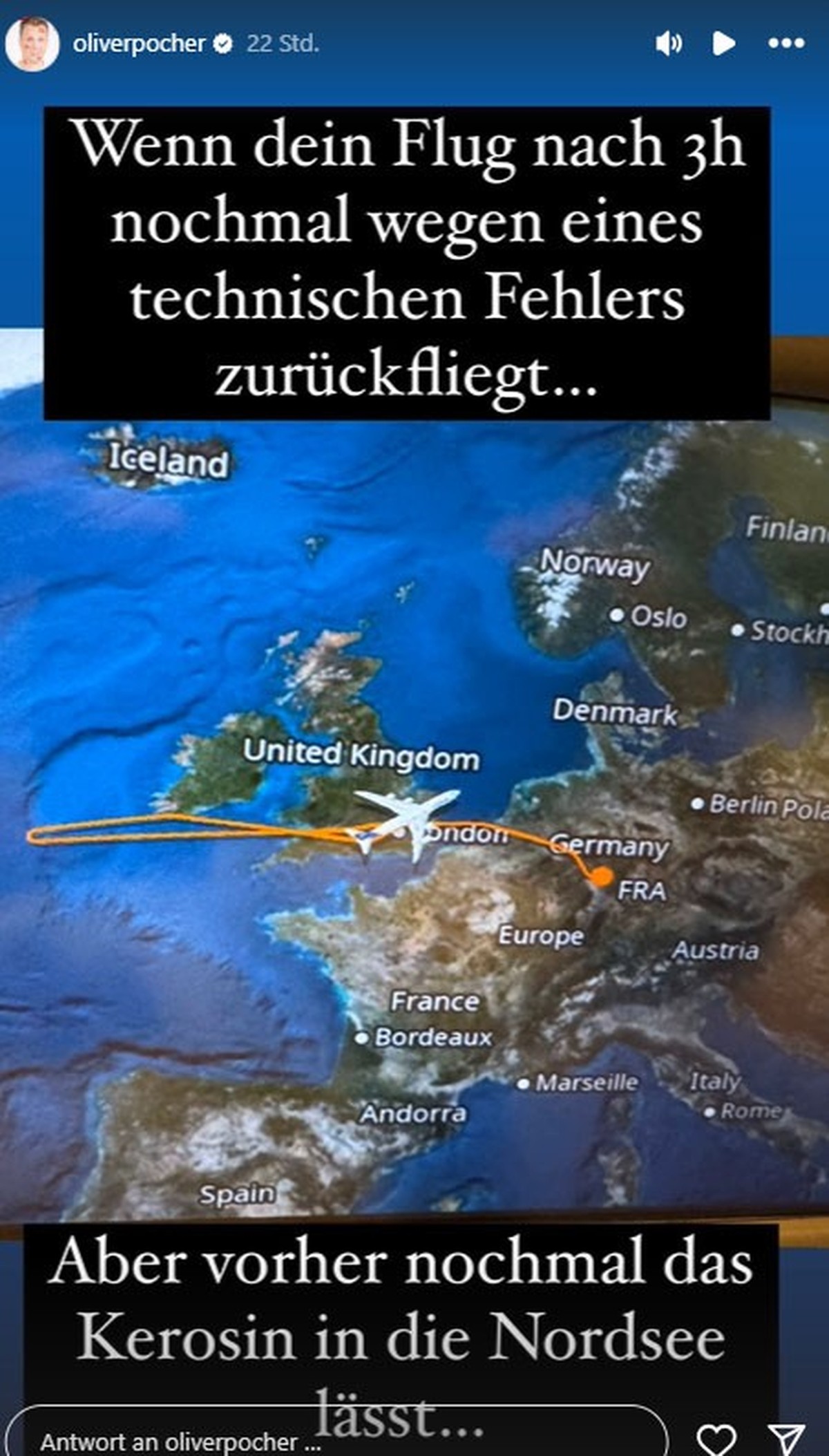 Oliver Pochers Pläne wurden durchkreuzt.