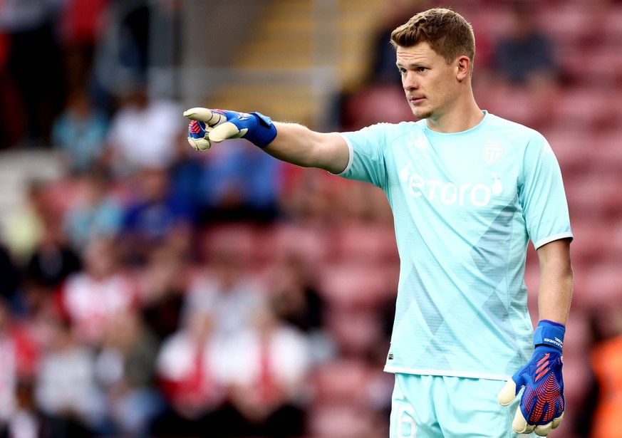 Mandatory Credit: Photo by James Marsh/Shutterstock 13049540ad Alexander Nubel of Monaco. Southampton v Monaco, Friendly, Football, St Mary s Stadium, Southampton, UK - 27 Jul 2022 EDITORIAL USE ONLY  ...