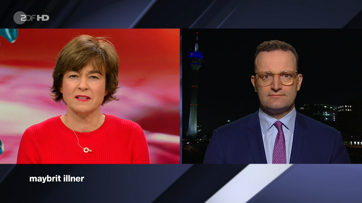 Spahn wurde bei "Maybrit Illner" zugeschaltet.