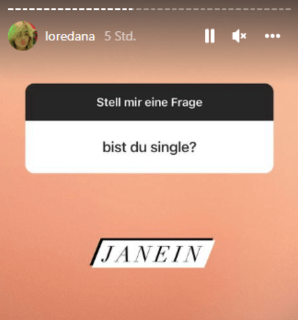 Loredana sit sich selbst offenbar nicht ganz sicher, ob sie single oder vergeben ist.