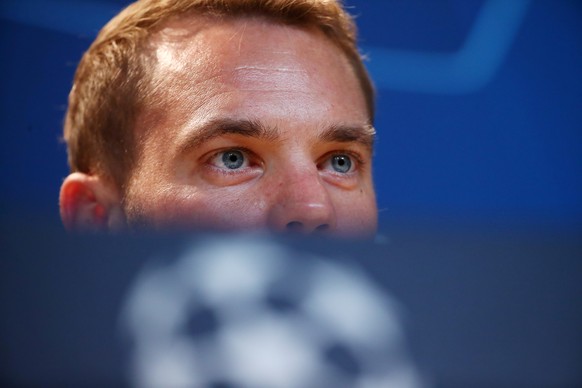 Soccer Football - Champions League - Bayern Munich Press Conference - Allianz Arena, Munich, Germany - September 17, 2019 Bayern Munich&#039;s Manuel Neuer during the press conference REUTERS/Michael  ...