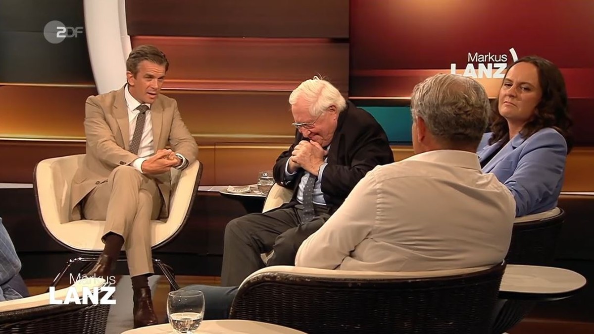 Tsokos hinterlässt Wirkung im ZDF: Lanz blickt ungläubig, der frühere thüringische Ministerpräsident Vogel schüttelt sich, die Buchautorin Hensel ist angewidert.