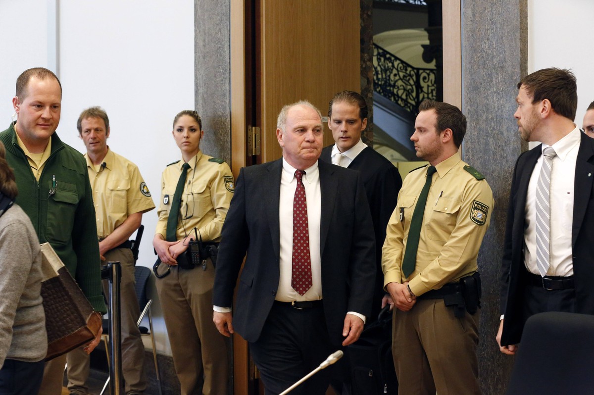 2014: Uli Hoeneß bei der Steuerhinterziehungsverhandlung vor der 5. Strafkammer des Landgerichts München