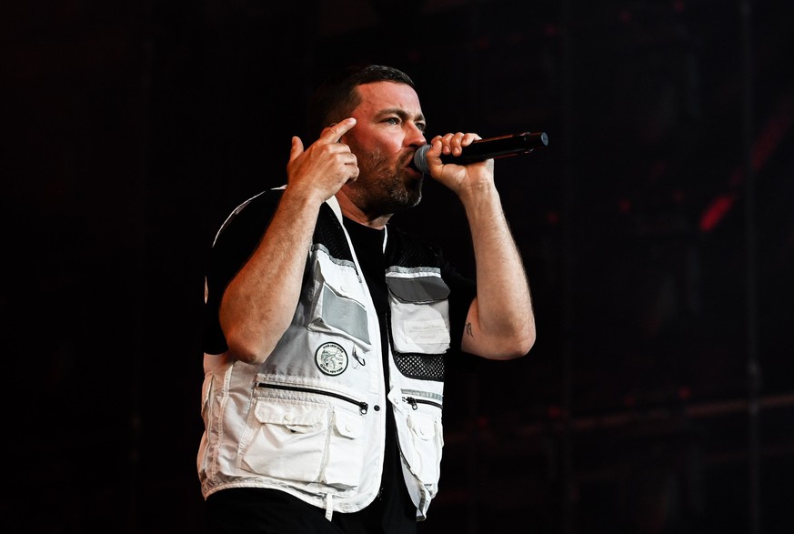 17.06.2023, Niedersachsen, Scheeßel: Der deutsche Rapper «Marteria» (bürgerlich Marten Laciny) tritt beim Hurricane Festival 2023 auf. Bis zum 18. Juni 2023 sind insgesamt 80 Konzerte auf vier Bühnen  ...