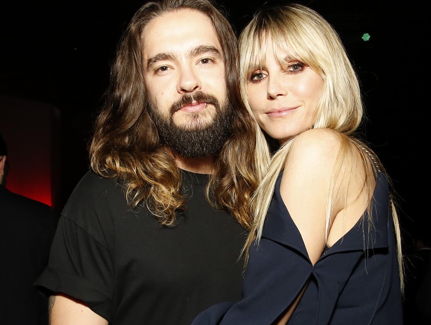 LOS ANGELES, CALIFORNIA - JANUARY 23: (L-R) Tom Kaulitz and Heidi Klum attend Spotify Hosts &quot;Best New Artist&quot; Party at The Lot Studios on January 23, 2020 in Los Angeles, California. (Photo  ...