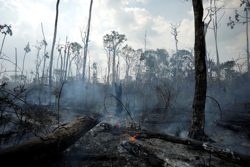 A tract of the Amazon jungle burning is seen in Apui, Amazonas state, Brazil September 3, 2019. REUTERS/Bruno Kelly