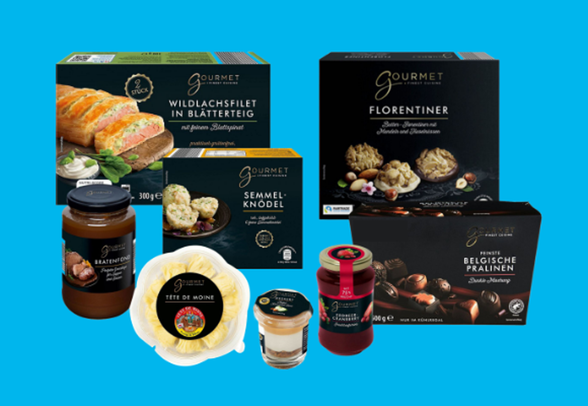 Aldis Eigenmarke "Gourmet Finest Cuisine" soll Kund:innen die Weihnachtszeit verschönern.
