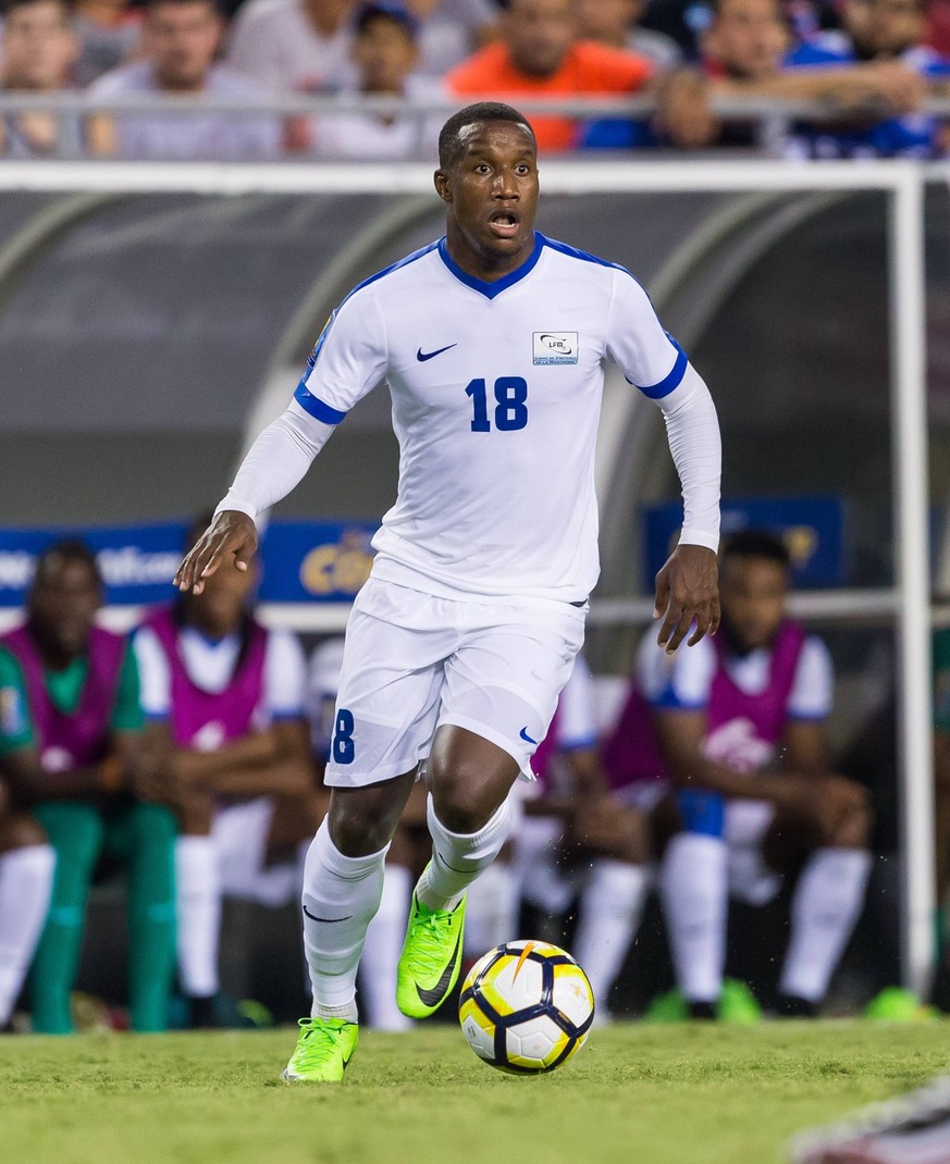 July 12, 2017 - Martinique midfielder Jean Manuel Nedra (18) in action in a Group B match during the 2017 CONCACAF Gold Cup game between the Unites States national team Nationalteam and the Martinique ...
