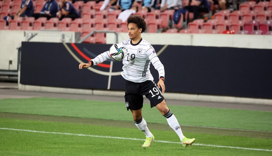 Deutschland, Stuttgart, 05.09.2021, Fussball, WM Qualifikation, DFB Deutschland - Armenien: Leroy Sane (Deutschland). Foto: Robin Rudel