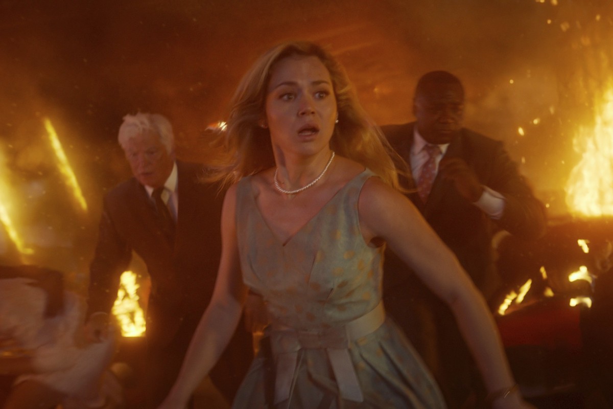 This image released by Warner Bros. Pictures shows Brec Bassinger in a scene from &quot;Final Destination Bloodlines.&quot; (Warner Bros. Pictures via AP)