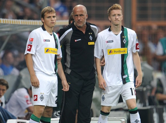 Lang ist es her: Tony Jantschke (links) mit Coach Michael Frontzeck und Marco Reus.