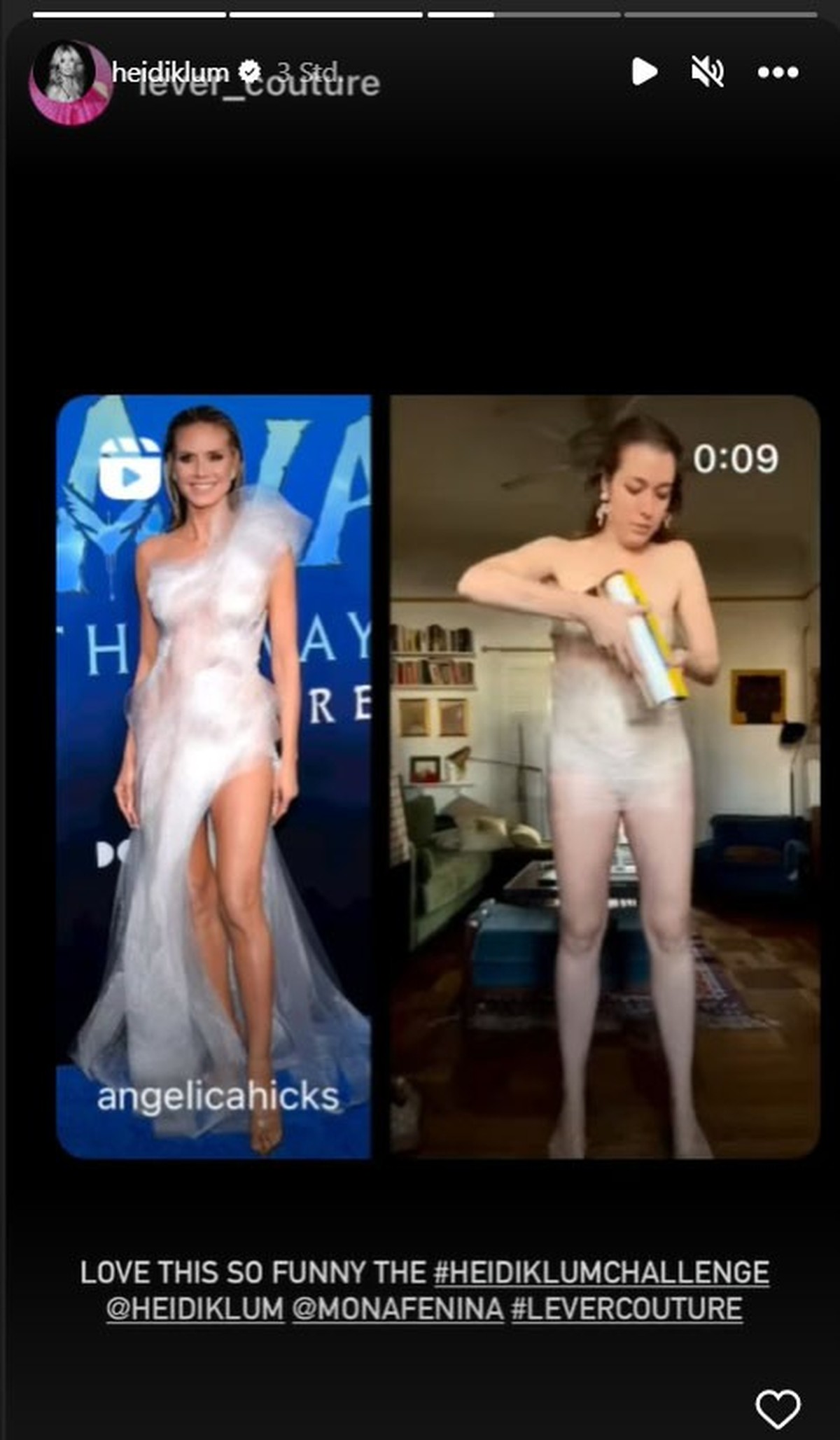 Heidi Klum nimmt die Parodie mit Humor.