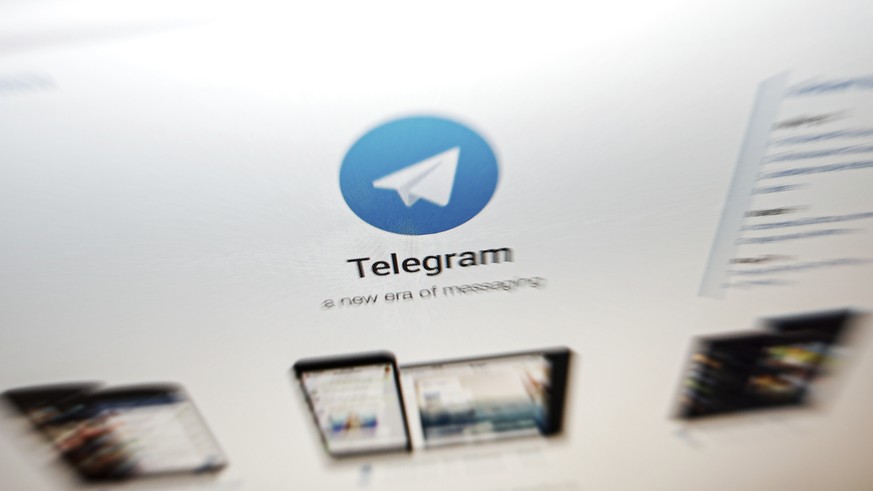 FILE - In this Thursday, June 13, 2019, file photo, the website of the Telegram messaging app is seen on a computer&#039;s screen in Beijing. In early January 2021, encrypted messaging apps Signal and ...