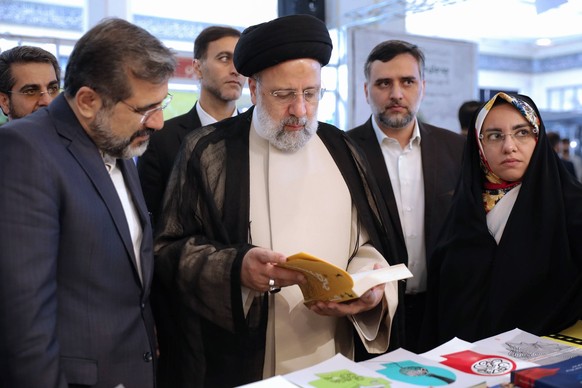 May 11, 2024, Tehran, Iran: Iranian President EBRAHIM RAISI visits the 35th Tehran International Book Fair at the Imam Khomeini Grand Mosalla mosque in Tehran. Tehran Iran - ZUMAi98_ 20240511_zih_i98_ ...