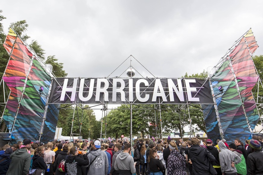 Besucher am 22. Juni 2018 im Rahmen des Hurricane Festivals in Schee