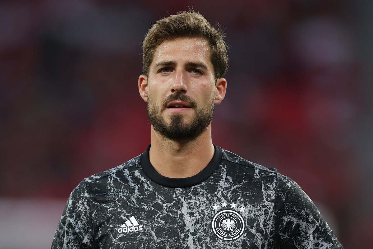 BUDAPEST, HUNGARY - JUNE 11: Kevin Trapp of Germany warms up prior to the UEFA Nations League League A Group 3 match between Hungary and Germany at Puskas Arena on June 11, 2022 in Budapest, Hungary. ...