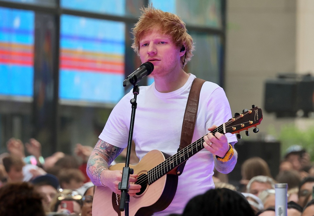NEW YORK, NEW YORK - JUNE 06: Ed Sheeran performs on NBC's "Today" at Rockefeller Plaza on June 06, 2023 in New York City. (Photo by Dia Dipasupil/Getty Images)