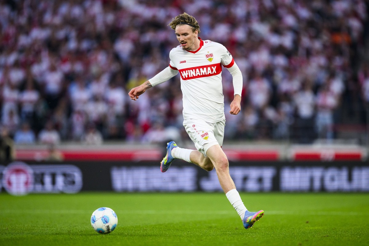 ARCHIV - 11.05.2025, Baden-Württemberg, Stuttgart: Fußball: Bundesliga, VfB Stuttgart - FC Augsburg, 33. Spieltag, MHPArena. Stuttgarts Nick Woltemade in Aktion. (zu dpa: «Keine Fragen an Woltemade zu ...