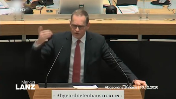 Michael Müller bei seiner Rede im Berliner Abgeordnetenhaus.