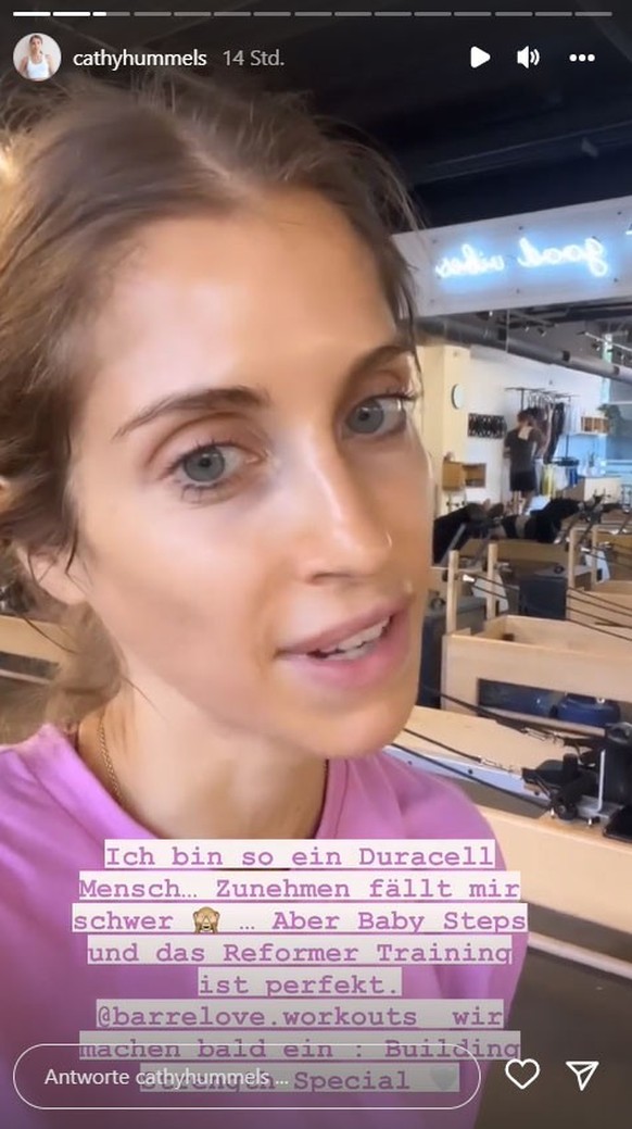 Cathy Hummels erhofft sich Erfolge von ihrem Pilates-Kurs.