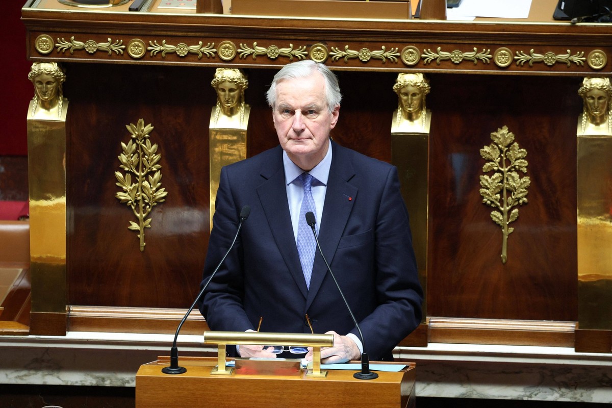 Session Discussion and Vote on The Motion of Censure - Paris French Prime Minister Michel Barnier during the debate prior to the no-confidence votes on Prime Minister Barnier s administration at the N ...