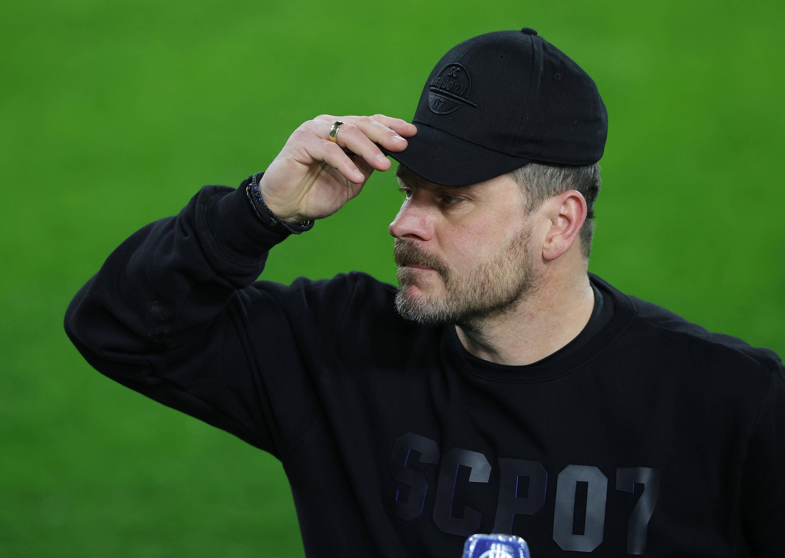 DFB Pokal Achtelfinale: Borussia Dortmund - SC Paderborn 02.02.2021. Trainer Steffen Baumgart Paderborn Portrait beim Interview. Foto: Ralf Ibing/firo Sportphoto/pool/Via Hostmueller DFB Pokal Achtelf ...