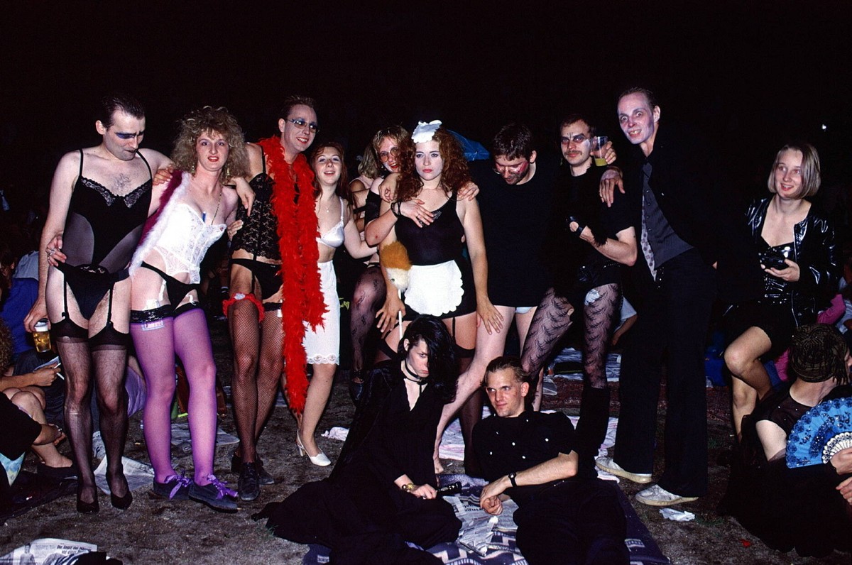 1/ Open Air Kino, Rocky Horror Picture Show , Zuschauer, Fans bei der Filmaufführung, Publikum, Waldbühne, *** 1 open air cinema, Rocky Horror Picture Show, spectators, fans at the film screening, aud ...