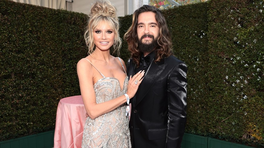 WEST HOLLYWOOD, CALIFORNIA - MARCH 27: (L-R) Heidi Klum and Tom Kaulitz attend Elton John AIDS Foundation&#039;s 30th Annual Academy Awards Viewing Party on March 27, 2022 in West Hollywood, Californi ...