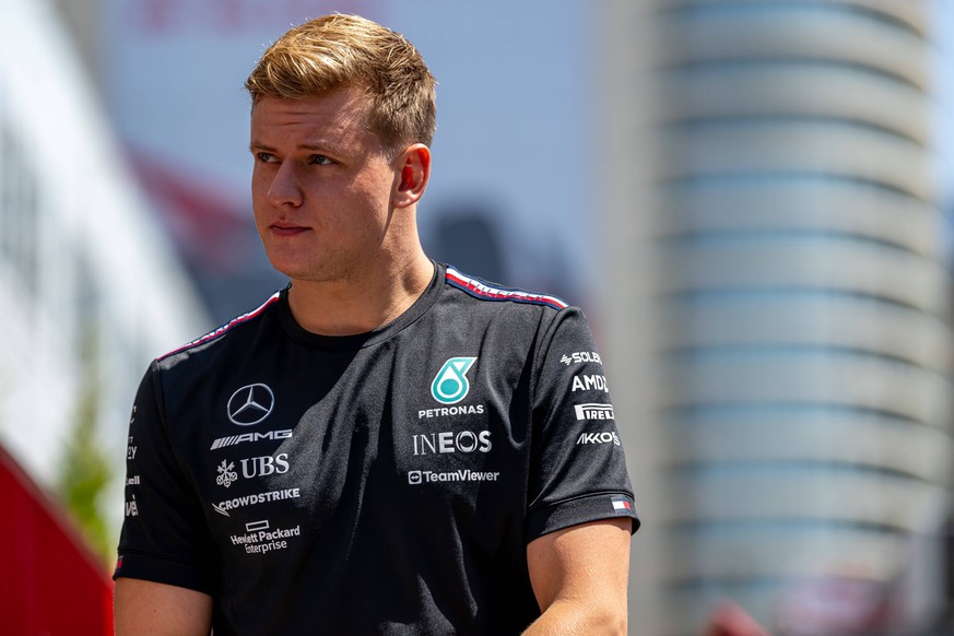 BAKU, AZERBAIJAN: Mick Schumacher, at the 2023 Formula 1 Azerbaijan Grand Prix at the Baku City Circuit in Baku, Azerbaijan.