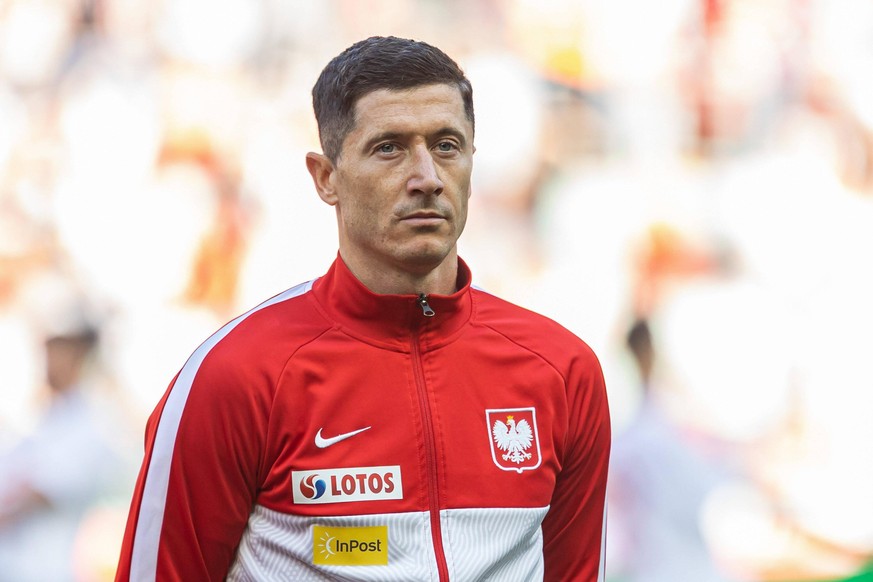 June 1, 2022, Wroclaw, Poland: Robert Lewandowski of Poland seen during the UEFA Nations League, League A Group 4 match between Poland and Wales at Tarczynski Arena. Wroclaw Poland - ZUMAs197 20220601 ...