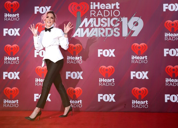 Singer Halsey arrives for the iHeartRadio Music Awards in Los Angeles, California, U.S., March 14, 2019. REUTERS/Mario Anzuoni