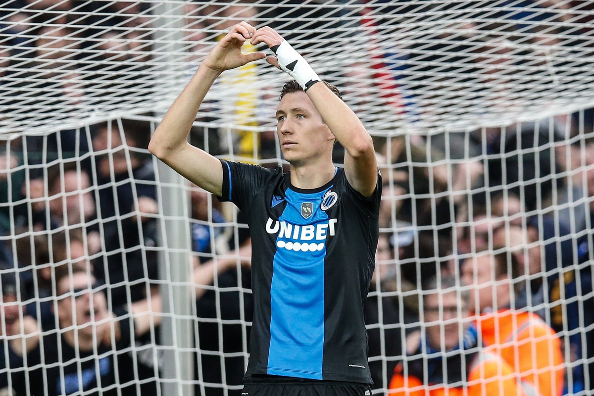 Club s Hans Vanaken celebrates after scoring during a soccer match between Club Brugge KV and Royal Antwerp FC, Sunday 02 February 2020 in Brugge, on day 24 of the Jupiler Pro League Belgian soccer ch ...
