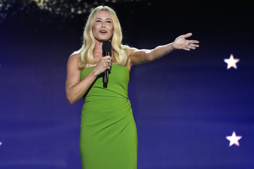 Host Chelsea Handler appears during the 29th Critics Choice Awards on Sunday, Jan. 14, 2024, at the Barker Hangar in Santa Monica, Calif. (AP Photo/Chris Pizzello)