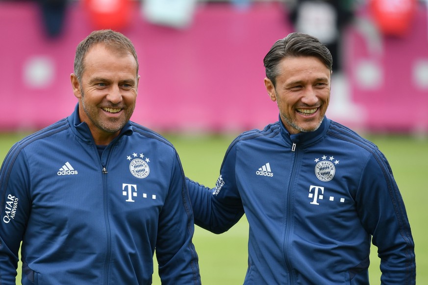 Hansi Flick (l.) mit Niko Kovac.