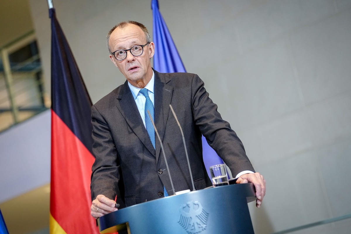 19.11.2025, Berlin: Bundeskanzler Friedrich Merz (CDU) gibt im Bundeskanzleramt eine Pressekonferenz. Foto: Kay Nietfeld/dpa +++ dpa-Bildfunk +++
