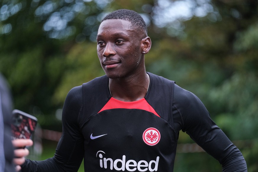 Randal Kolo Muani Eintracht Frankfurt, 9, GER, Fussball Training, Eintracht Frankfurt, 09.08.2023, Deutsche Bank Park, Saison 2022/2023, GER, Eintracht Frankfurt Training am 3. August 2023. *** Randal ...