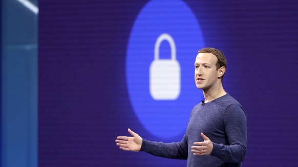 FILE- In this May 1, 2018, file photo, Facebook CEO Mark Zuckerberg makes the keynote speech at F8, Facebook's developer conference in San Jose, Calif. Facebook says it recently discovered a security  ...