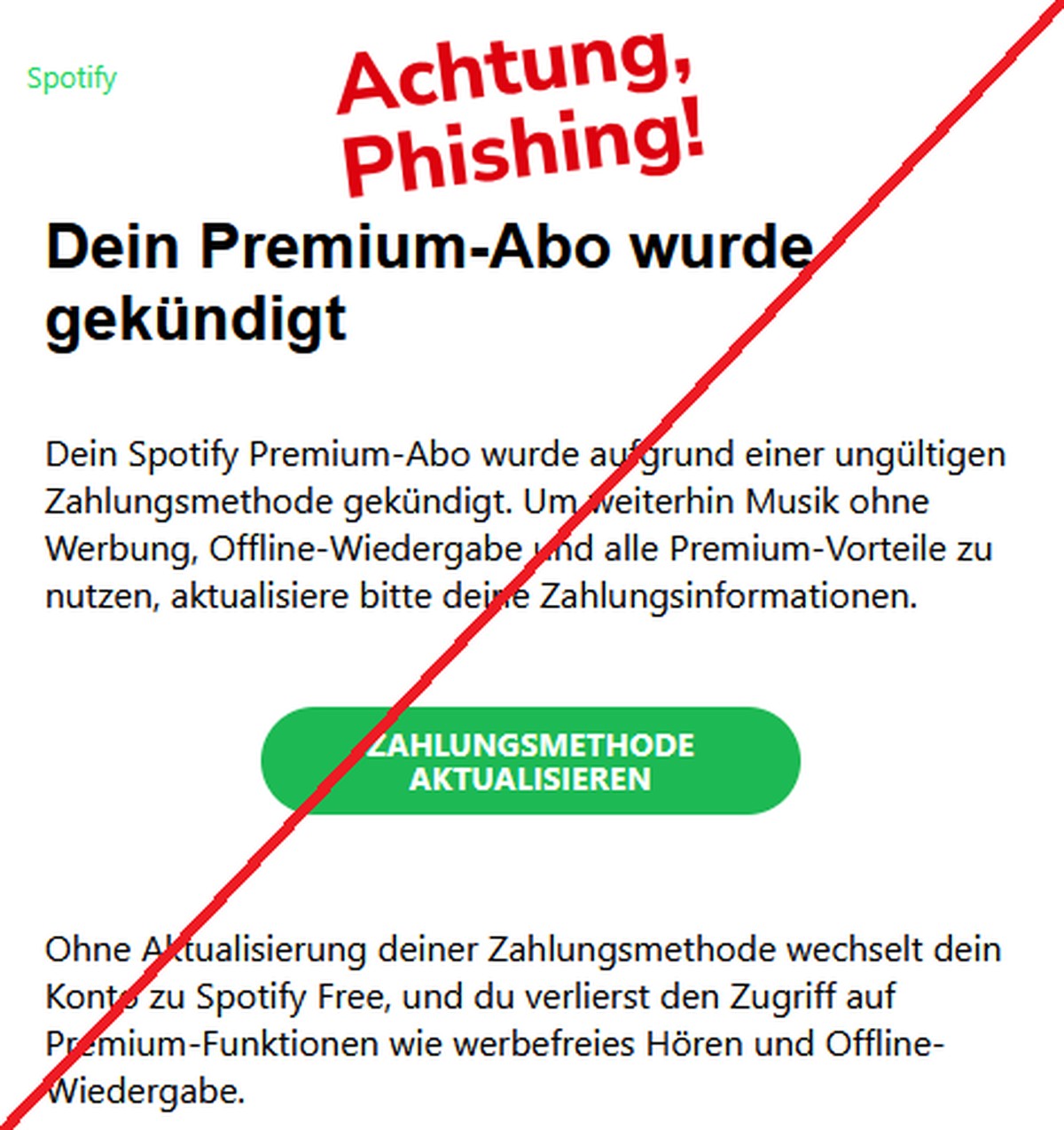 Diese Mail darf man getrost ignorieren.