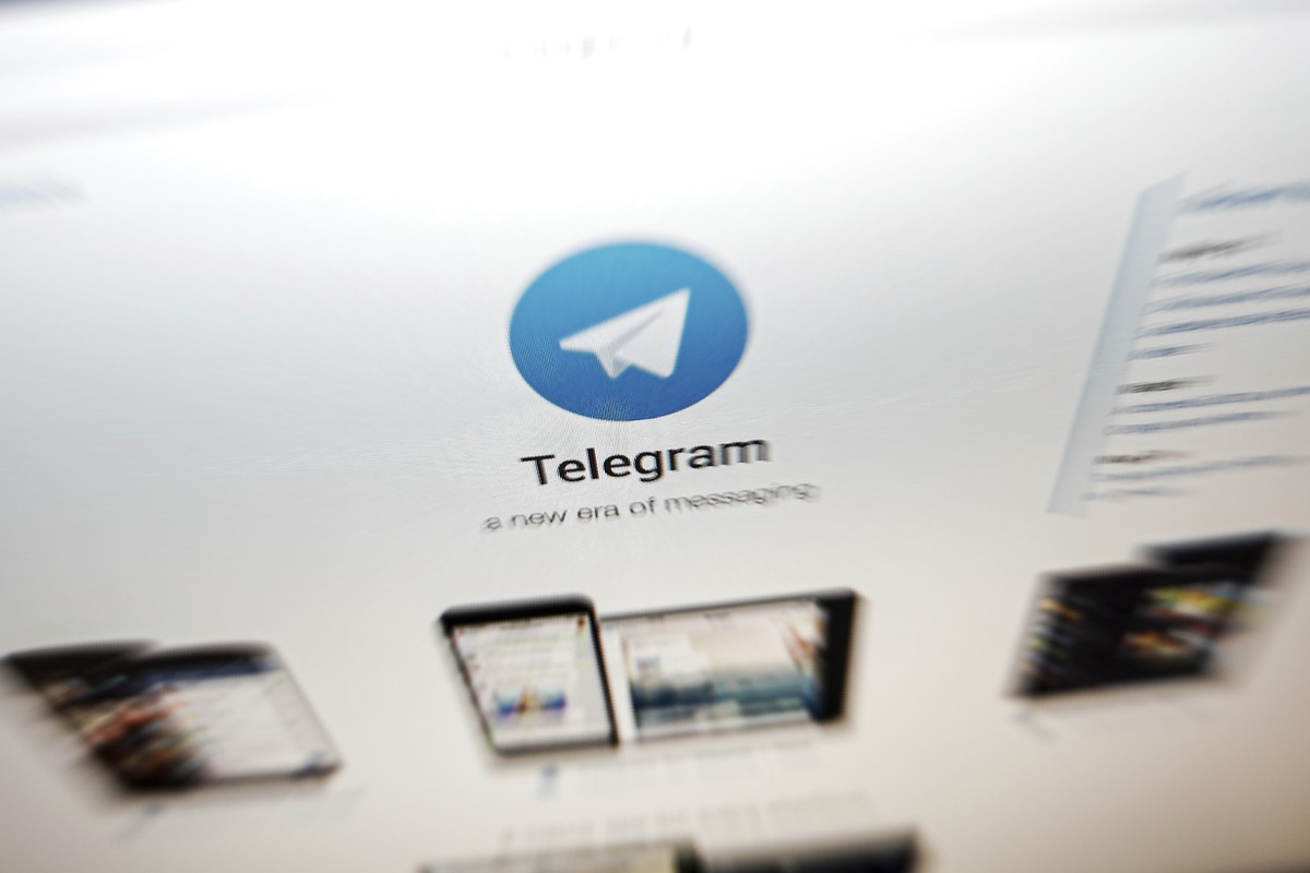FILE - In this Thursday, June 13, 2019, file photo, the website of the Telegram messaging app is seen on a computer&#039;s screen in Beijing. In early January 2021, encrypted messaging apps Signal and ...